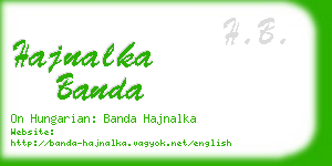 hajnalka banda business card